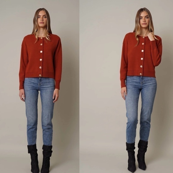 Cyrus knit button front cardigan sweater Colorado Sz S NWT - Picture 2 of 11